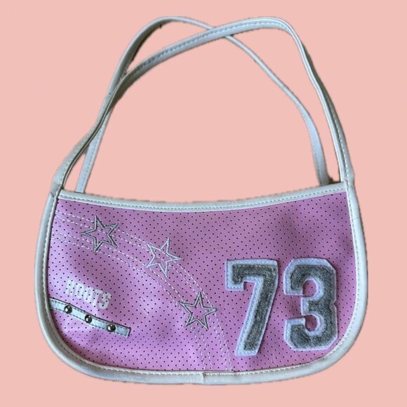 Vintage Y2K Roots mini shoulder bag in pastel pink - Picture 1 of 7